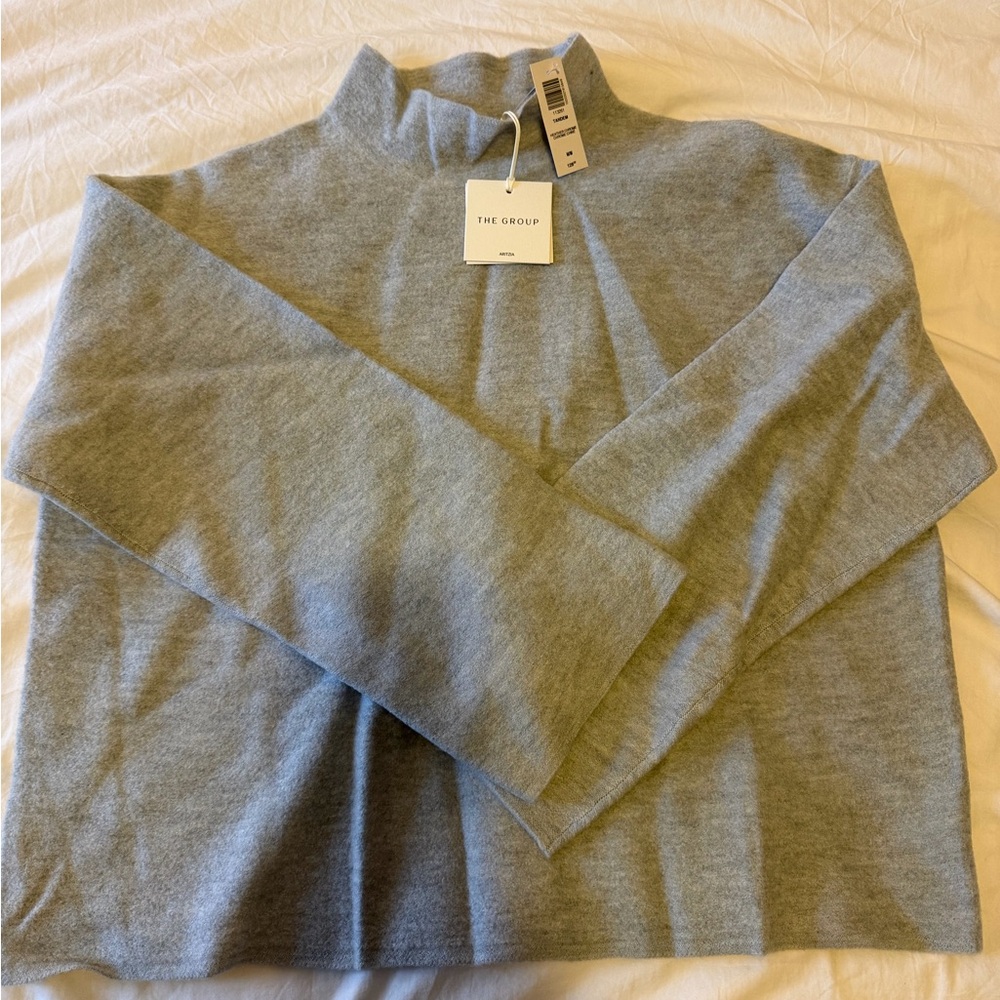 Aritzia Heathered Gray Mock Neck Top